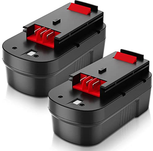 Catastro 2 Pieces 18 V 3.6 Ah Replacement Battery for Black Decker Battery NI-MH 18 V 3600 mAh Compatible for Black Decker Battery HPB18 A1718 FSB18 FEB180S A18 A18E FS180BX FS18BX FS18FL FSB18