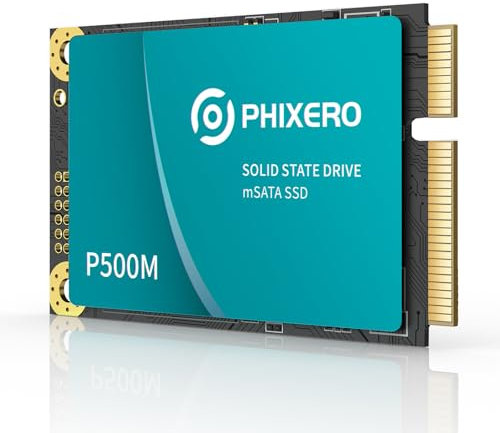 PHIXERO P500M SATA Ⅲ 1TB mSATA SSD 6 Gb/s Mini internes Solid-State-Laufwerk bis zu 550 MB/s für Laptop-PC-Desktop