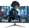 ZZA Monitor da gioco da 27 pollici, monitor per computer senza cornice ultraveloce 280Hz/240Hz 1ms FHD 1080P, monitor curvo 1800R, FreeSync, 99% sRGB, HDR, luce blu bassa, porte HDMI DP, montaggio