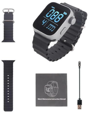 Wearable Vibrating Metronome, 2024 New 40-240 BPM Smart Instruments Pulse Beat Counting Piano Drums, Ru Watch For All Guitar