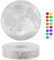 DIDWI Magnetische schwebende Mondlampe, rotierende schwebende Mondlampe, Nachtlicht, 16 Farben, Mond, schwebende dekorative Lampe für Zimmer, Büro
