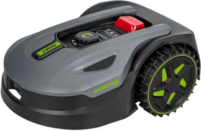 VITO - Robot Tondeuse 20V Batterie 4.0Ah 800m2 - Station de Charge - Cable périphérique - Autonomie 2h30