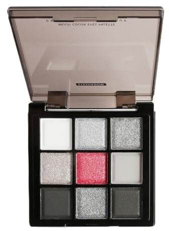 Dark Grey Eyeshadow, Shimmer Silver Gray, High Pigmented Palette, Long Lasting Eyeshadow with Blendable and Buildable Formula for Night Parties and Masquerades, 1 Piece