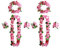8 Stück Hawaii Outfit Damen,Kostüm Blumen Accessoires Kette Beach Party Haarreif Blumenkette Blume Deko Hawaiianische Mädchen Kostüme Haarschmuck Set Blumenketten Blumenkranz (A)