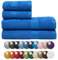 Bassetti Morbidissimo Set Asciugamano Asciugamani 480 Gr/m² 100% Cotone Set 4 Pezzi Assorbenti Soffici (Blu, 2 da 60x110 cm + 2 da 40x60 cm)