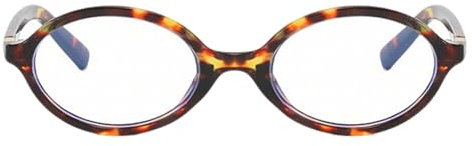 Vroxdrez Retro-Brillenrahmen ohne Sehstärke für Damen | Ovale kleine Sonnenbrille für Herren & Damen | Modische 90er Vintage Brille in Braun