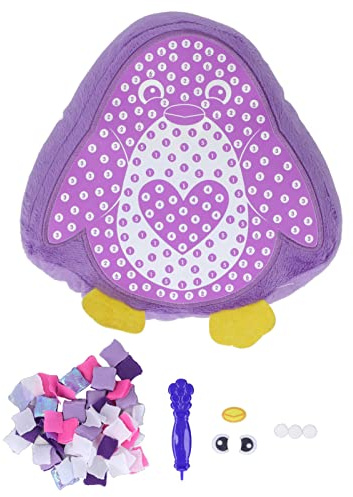 Gucagle Plüsch-Handwerk, DIY-Tierkissen, sicher, zuverlässig, helle Farben, lustiges Dekompressionsspielzeug für Kinder, Geburtstag, Weihnachten, PP-Baumwolle, kein Nähen erforderlich (Pinguin 33688)