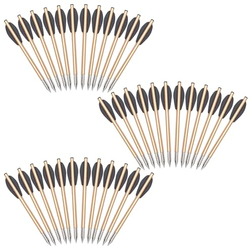 KURUGEILI Mini-Armbrustbolzen – 16 cm Präzisionspfeile für 50–80 lbs Pistolenarmbrüste, ideal für das Zielschießen und die Jagd auf kleines Wild, perfekt für Bogensportbegeisterte und Anfänger