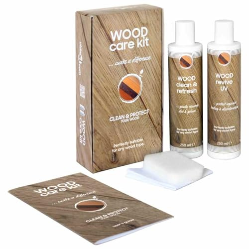 Kaloriko Holzpflege-Set CARE KIT 2 × 250 ml mit Möbelreiniger Möbelpolitur Pflegemittel und Oberflächenreiniger für Holz, Lack, Leder, Kunststoff, furnierte Möbel, Schrank, Tisch