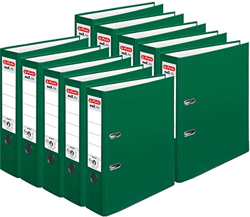 Herlitz Ordner maX.file protect A4, 8 cm breit (10er Pack, grün)