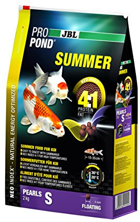 JBL Nourriture Eté pour Koïs, Granules Alimentaires Flottants, Nourriture de saison, ProPond Summer, Taille: S, 2,0 kg