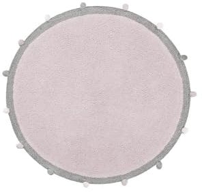 Lorena Canals arrondis Bubbly Lavable Tapis, Coton, Rose pâle, 120 x 120 x 30 cm