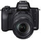 Canon EOS M50 Systemkamera spiegellos - mit Objektiv EF-M 18-150mm IS STM (24,1 MP, dreh- u. schwenkbares 7,5cm (3 Zoll) Touchscreen-LCD Display, Digic 8, 4K Video, OLED EVF, WLAN, Bluetooth), schwarz
