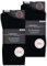 Diabetikersocken ohne Gummi & ohne Naht 97% Baumwolle (6 Paar) Diabetiker Socken mit Komfortbund für Damen & Herren 26807 WP (Schwarz 43-46)