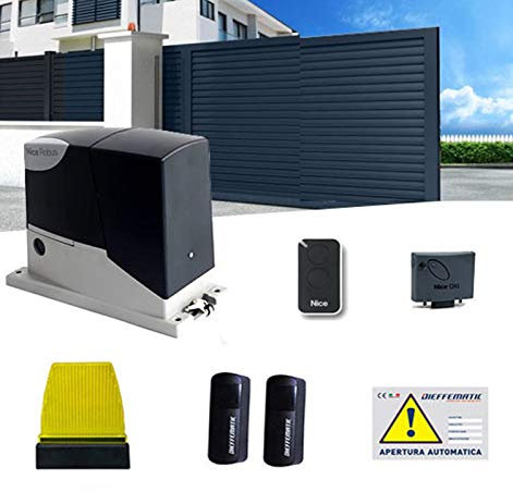 Dieffematic Nice Road 400 RD400KCE - Kit de automatización de puertas correderas, 400 kg, 24 V CC, eléctrico