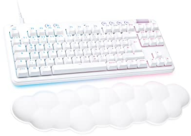 Logitech G G713 Tastiera Cablata Per Gaming Con Luce RGB LIGHTSYNC, Linear Switch (GX Marrone) e Supporto Per Tastiera, Compatibile Con PC e Mac, White Mist