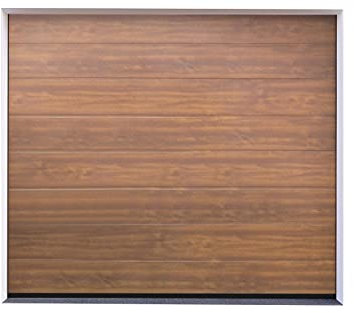 DoorHan - Puerta de Garaje | Seccional | Motorizada y emisor manual, para el Autoensamblaje, Tamaño y Color para elegir (Roble dorado, Ancho 2375 mm x Alto 2030 mm)