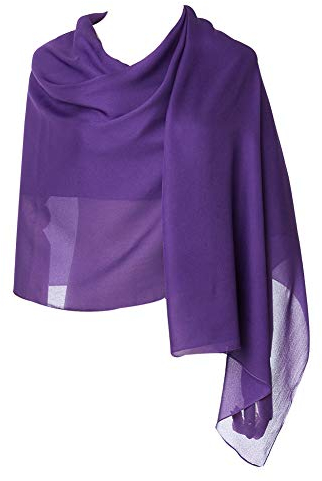 CYZLANN Damen-Schals, 100 % Seide, lange, leichte Schals für Damen, Veilchen