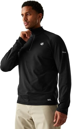 Dare 2b Herren Fuse Up Ii Core Stretch Lightweight Quick Drying Half Length Zip Inner Zip Chin Guard Dehnbare Mittelschicht (1er Pack)
