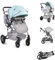 Moni Kinderwagen Ciara Tragetasche Sportsitz Wickeltasche faltbar Sitz umkehrbar, Farbe:blau