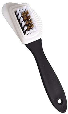 Cretty-Meet 4 Sideds Suede Multifunctional Nubuck Brass and Nylon Bristle Shoe Boot Cleaning Brush