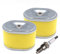 SALLY 2x Luftfilter Vorfilter Satz und Zündkerze für Lumag Rüttelplatte RP-1100 RP1100 PRO mit Loncin Motor Ersetzt 17210-ZE1-505