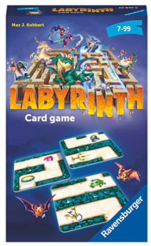 Ravensburger — Labyrinth-Reisekartenspiel, Labyrinth, Taschenspiel, 2-4 Spieler, Altersempfehlung ab 7 Jahren, 20870 8, Mehrfarbig
