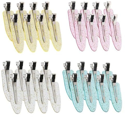 Lot de 32 pinces à cheveux sans pli, pinces à cheveux pour coiffure et maquillage avec boîte de rangement MIAC