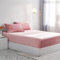 Damier Kinder Winter Spannbettlaken 140x200cm Rosa Fleece Warme Plüsch Spannbetttuch Cashmere Coral Jungen Kids Bettlaken Geeignet für 30cm Matratze