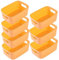 NCRGB 7 Gelb Aufbewahrungsbox Kunststoff Aufbewahrungskorb mit Griffen 25×18×10cm,Badezimmer Küchenschrank Organizer,Aufbewahrungskorb Aufbewahrungsbox Küche,Boxen Aufbewahrung für Küche,Bad
