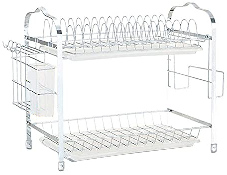 Escurridor de platos Estante de secado de platos Lavar el estante de la cocina armario colgante escurridor de platos escurrir y poner los platos escurridor de platos suministros caja de almacenamien