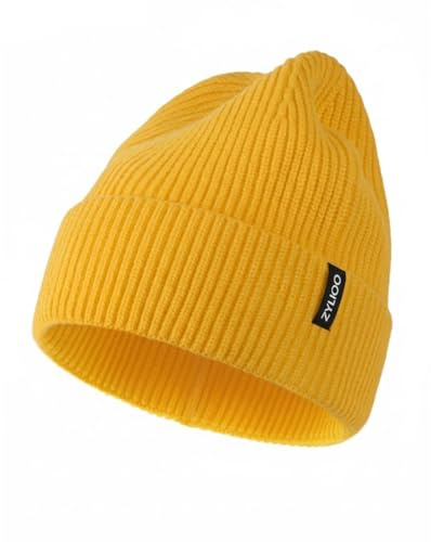 Zylioo S/M/XL/XXL/3XL Strickmütze Großen Kopf Wintermütze Beanie Mütze | Übergroße Winter Warme Knit Cuffed Watch Cap Beanie Hats für Alltag Outdoor