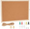 Pinnwand Kork 40x60cm, Pinwand mit Holzrahmen, Korkwand Pinnwand, Cork Board Befestigungsmaterial und Druckstifte im Lieferumfang Enthalten, Pinwand Korktafel für Küche
