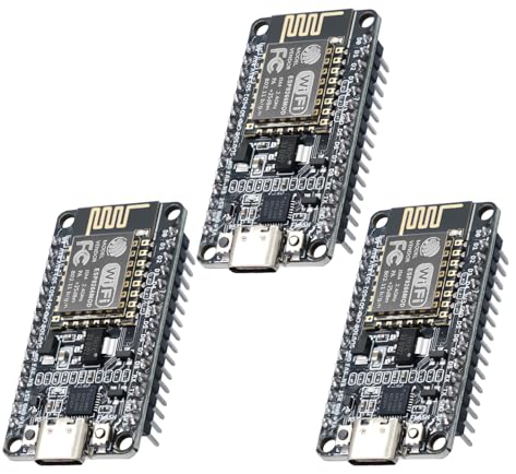ESP NodeMcu Lua V2 Entwicklungsboard RUIZHI 3 Stück ESP ESP-12F Lua WiFi NodeMcu mit CP2102 Modul Type-C Schnittstelle kompatibel mit Arduino IDE/Micropython