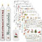 Kerzentattoos Weihnachten, 8 Stück DIY Kerzensticker für Adventskerzen und Keramik, A5 Wasserschiebefolie Kerzen für jeden Anlass (Weihnachten 2)
