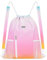 WANDF Kordelzug-Rucksack mit Schulterpolster, Sport-Gym-Rucksack mit Netztasche, Kordelzug-Rucksack für Damen und Herren (Regenbogen)
