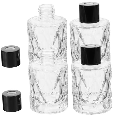 Mobestech 4pcs Empty Diffuser Bottles Perfume Sample Bottles Aromatherapy Home Scent