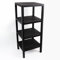 DIVCHI 4 Tier Side End Table Nightstand Coffee Tables Storage Bedside Table Office Living Room Bedroom Small Narrow Space Sofa Table (Black)