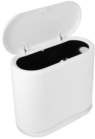 LIFKOME Poubelle Plastique à Pression à Double Pour Salle De Bain Cuisine Bureau Et Dortoir Design Étroit Et Pratique Pour Petits