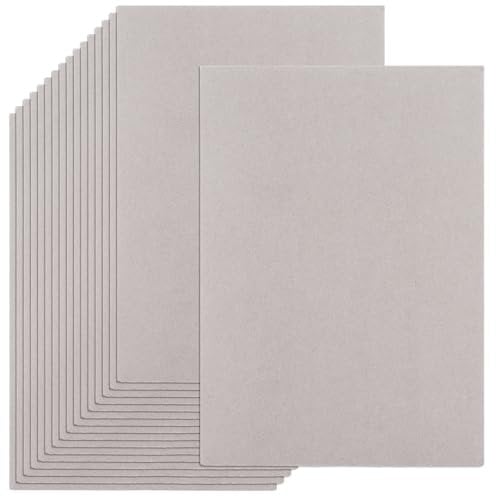 APACALI 50 Sheets A4 Greyboard, 1000 Micron Chipboard Sheets A4, Mount Board A4, Thick Cardboard for Model Making, Crafts and DIY Projects