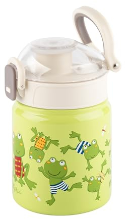Sigikid Gourde en acier inoxydable, 400 ml, motif grenouille