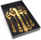 Exquisites 5-teiliges Vintage Besteckset – für stilvolle Tischdekorationen (Gold)