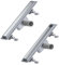 SONNI Duschrinne 40 cm, 2 in 1 Edelstahl Ablaufrinne Dusche befliesbar, ABS Basis, 30L Ablaufmenge, mit Geruchsstop, Haarsieb, 8 verstellbare Füße
