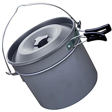 BESPORTBLE 1 Set Camping Hanging Pot Picnic Cooking Device Picnic Soup Pot Outdoor Cooking Tool Backpacking Cooking Pot Camp Coffee Pot Fire Portable Cooker Non Planters Garden Aluminum Oxide