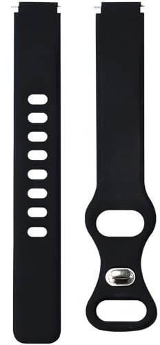 OUTPUTBT Silikon Uhrenarmbänder 12mm 14mm 16mm 18mm 19mm 20mm 22mm Kompatibel mit Garmin Samsung Amazfit Huawei Smartwatch Edelstahl Ersatzarmband Leder Quick Relese Armband für Damen Herren Silber