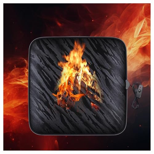 NURII USB Sitzauflage Auto Heizung, Intelligente Steuerung USB Auto Sitzauflagen rutschfest Warm Sitzauflage Beheizbar Auto Winter und Herbst 1 Stück