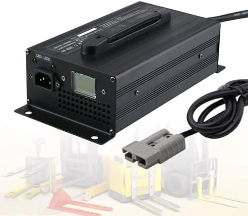 WLEJSL Chargeur Batterie Chariot Élévateur 12V/24V/36V/48V/60V/72V Chargeurs Batterie Chariot de Golf Transpalette Électrique Chargeur de Laveuse de Sol avec Écran LCD,36V 25A
