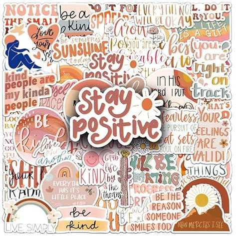 Kabwea 100 StüCk Affirmation Sticker Set, Sticker Aesthetic, Aufkleber, Aesthetic