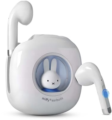 MiPow x Miffy mit Bluetooth drahtlose Ohrhörer, Nette verdrahtete Ohrhörer Kopfhörer, IPX5 wasserdicht (blau)
