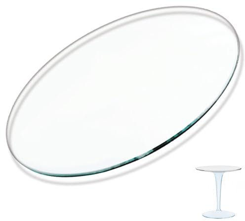 Runde Tischplatte Aus Glas, 8 Mm Dicke Tischplatte Aus Gehärtetem, Poliertem Glas, für Esstisch, Bürotisch, Beistelltisch(80cm)